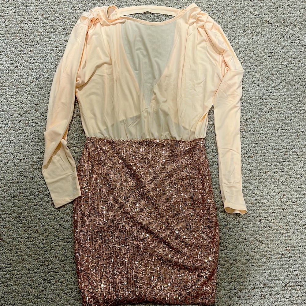 Open Back Sequin Dress